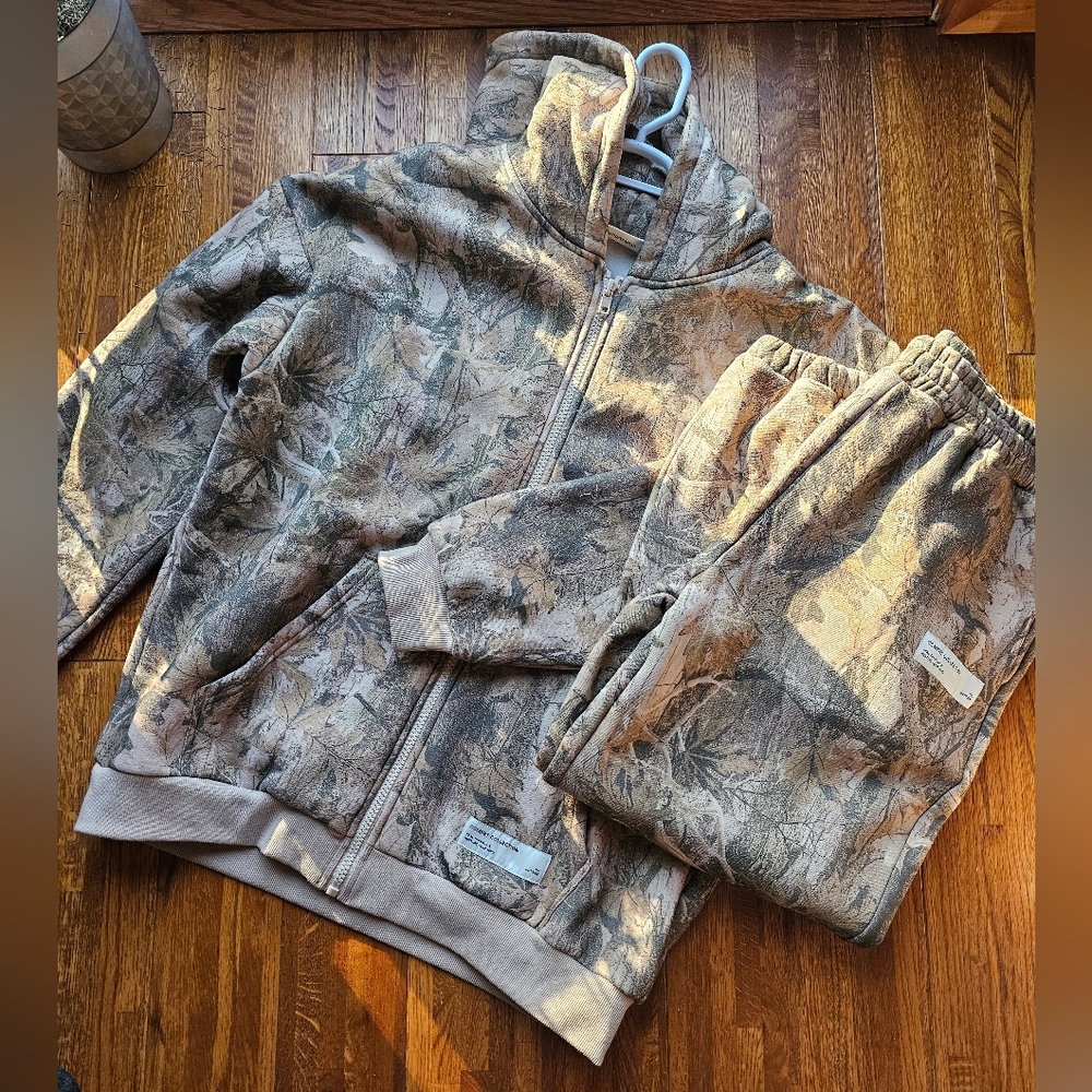 COMFRT High Sierra Camo Set, XL Sweatpants, 2XL Zip Hoodie